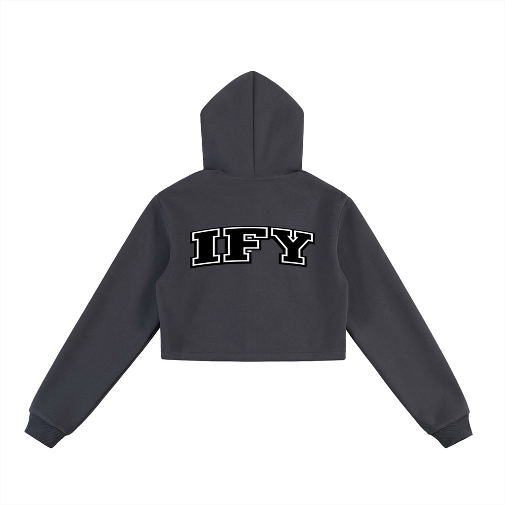Elevate Your Everyday Style with Our Cropped Zip-Up Hoodie for Women