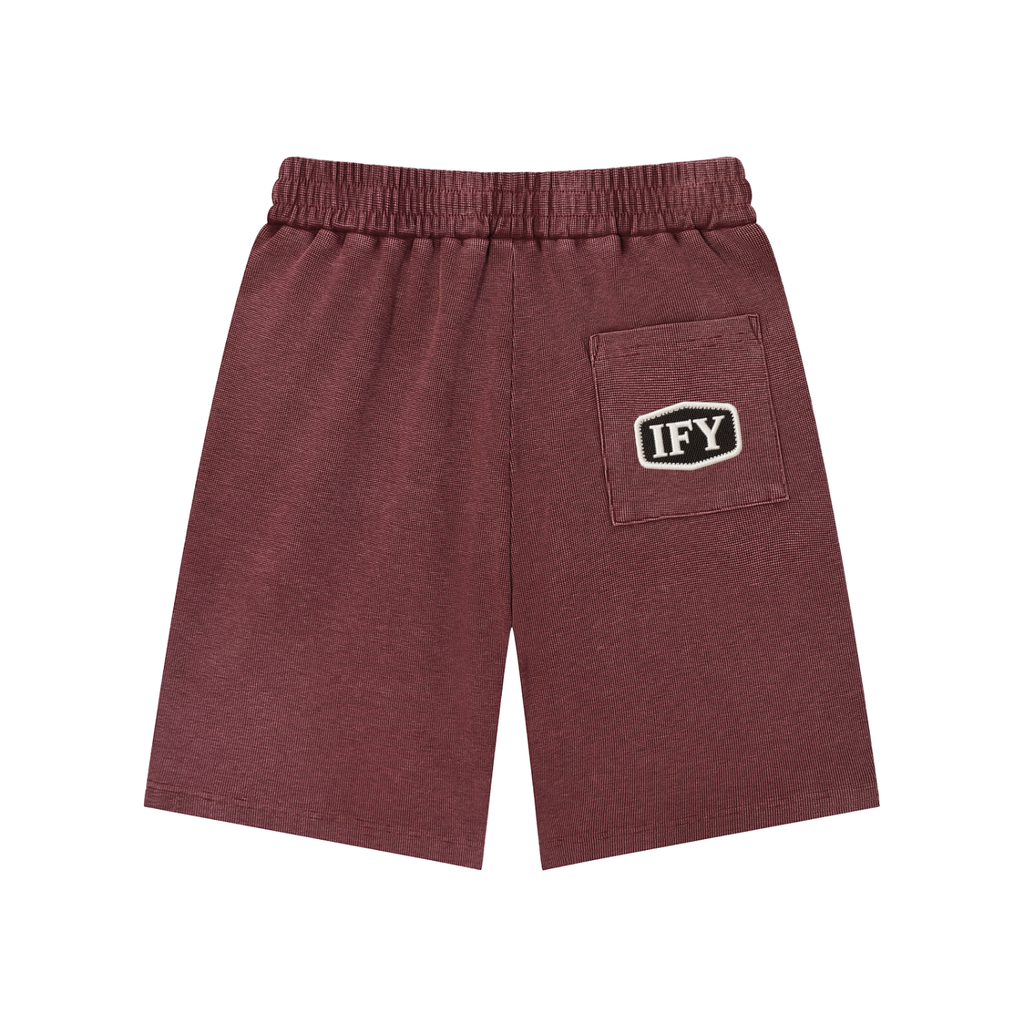 Mineral Wash Waffle Knit Shorts