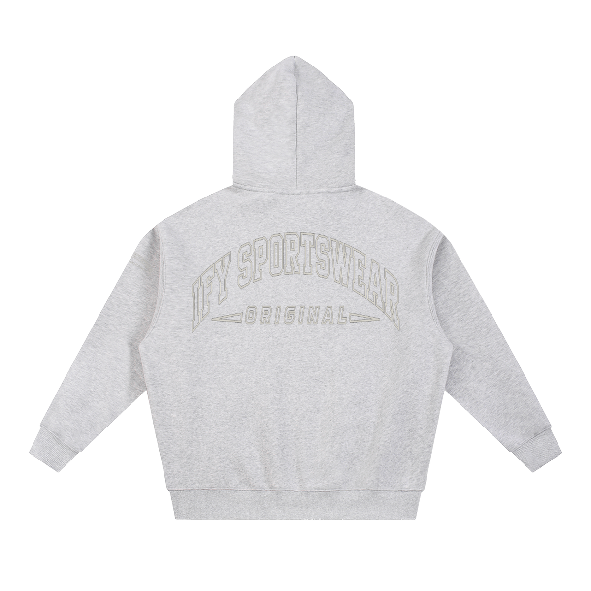 Oversized Two-Way Zip Fleece Hoodie