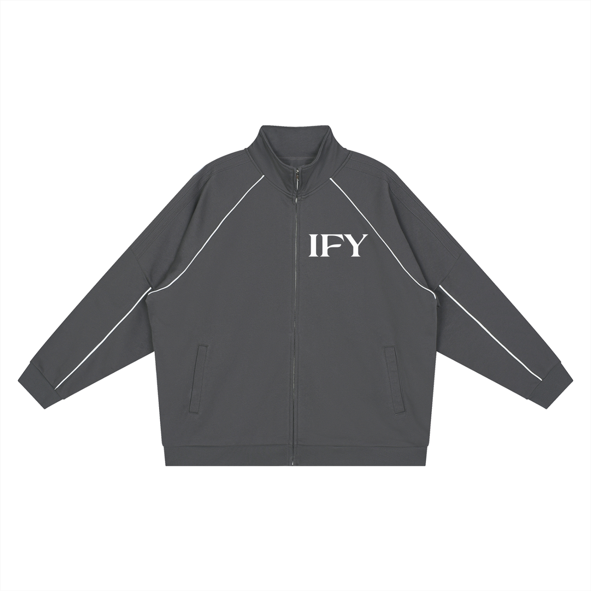 Reflection Striped Raglan Sleeve  Jacket