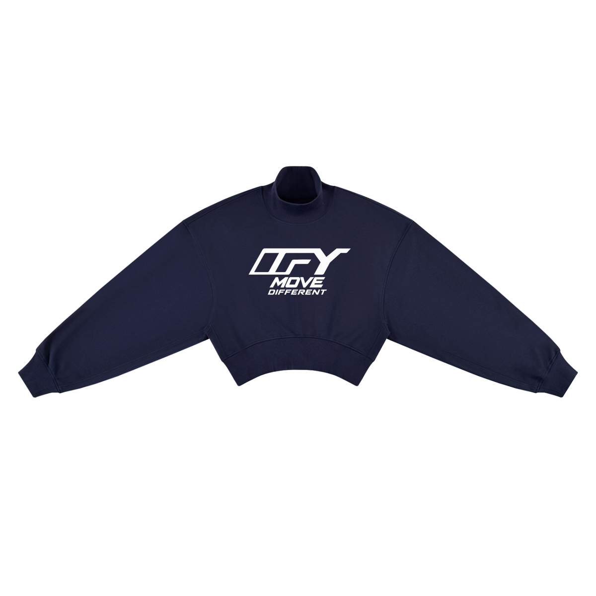 Women's Crop Mock Neck Sweatshirt