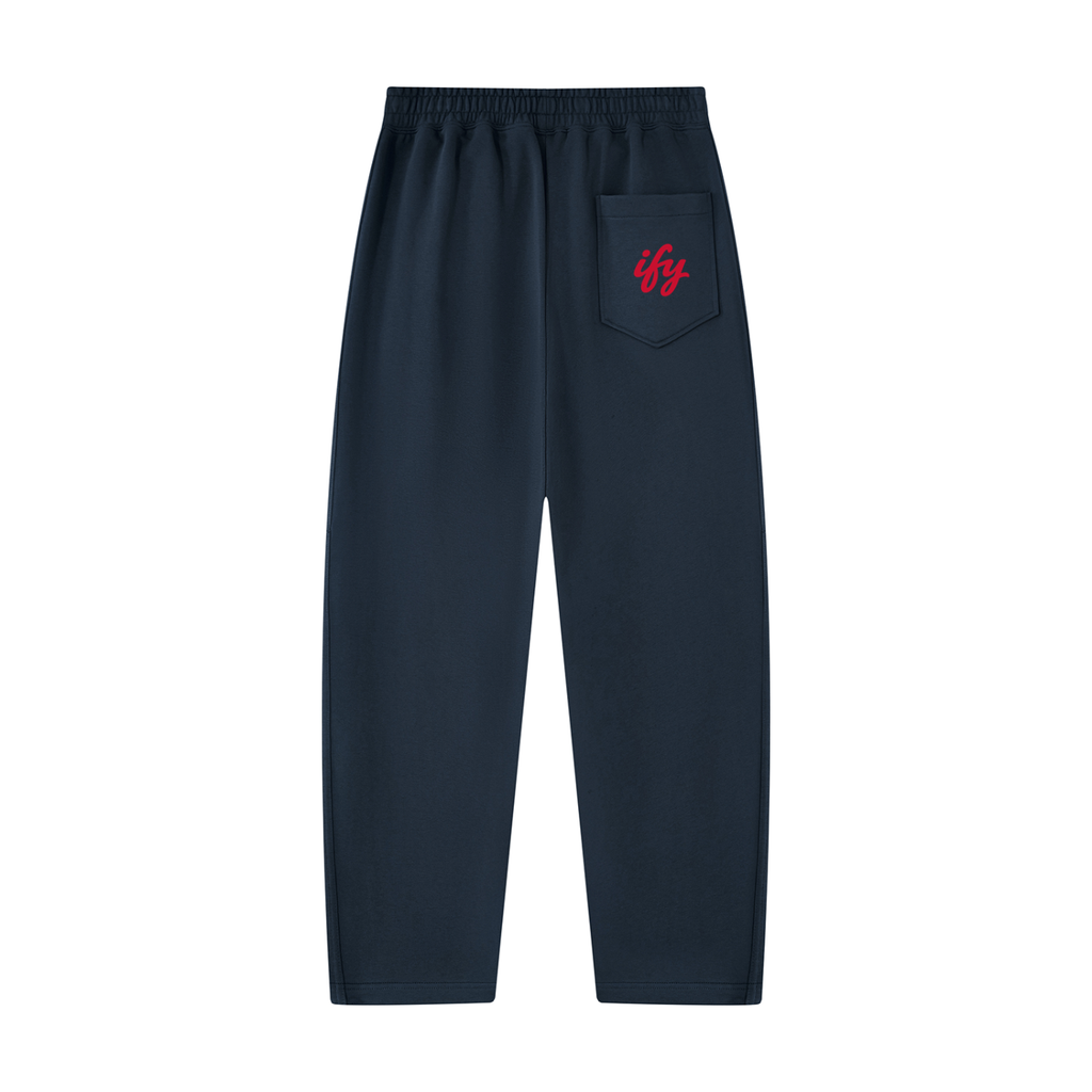 Unisex Tapered Straight Hem Sweatpants