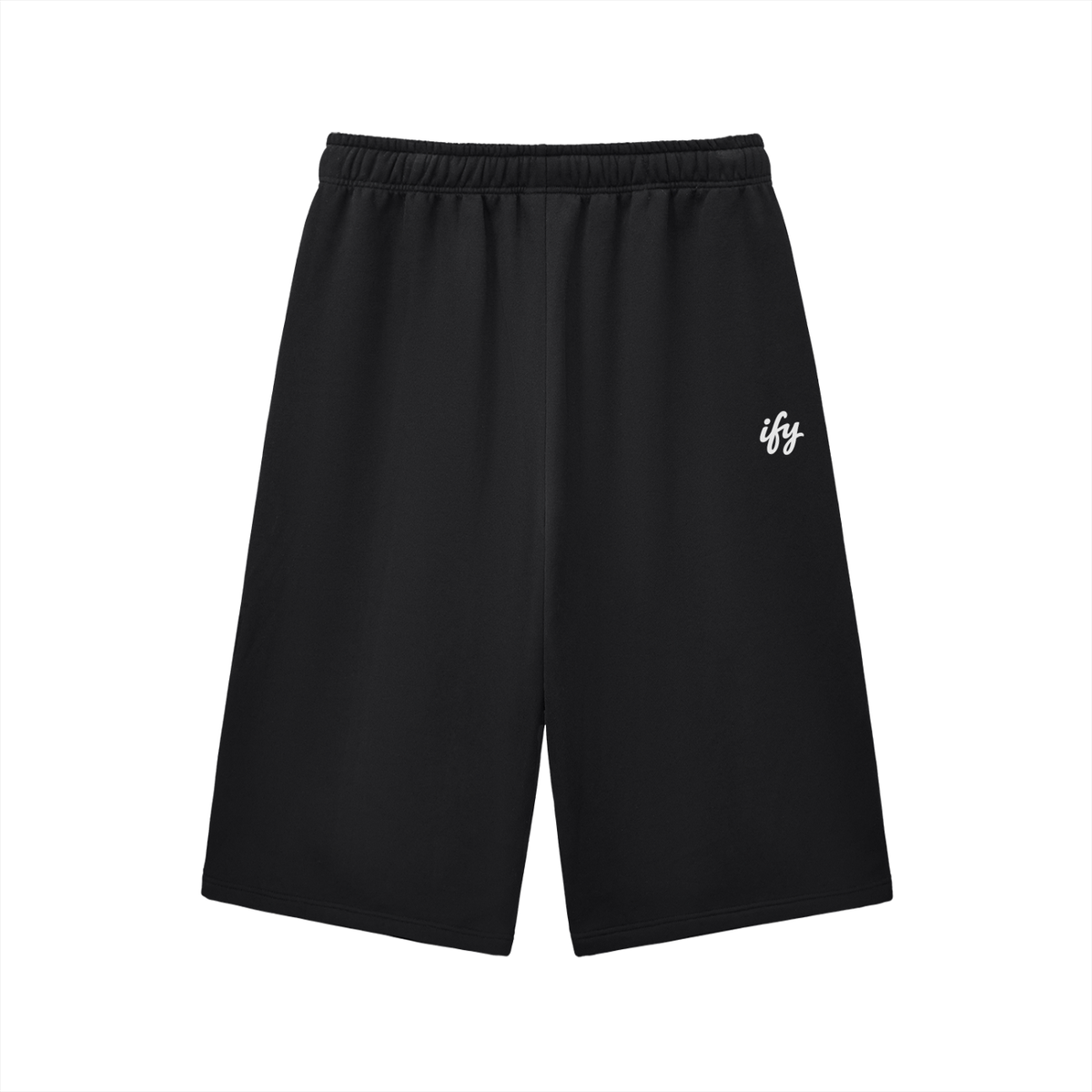 Relaxed Drawstring Three-Quarter Sweatpants