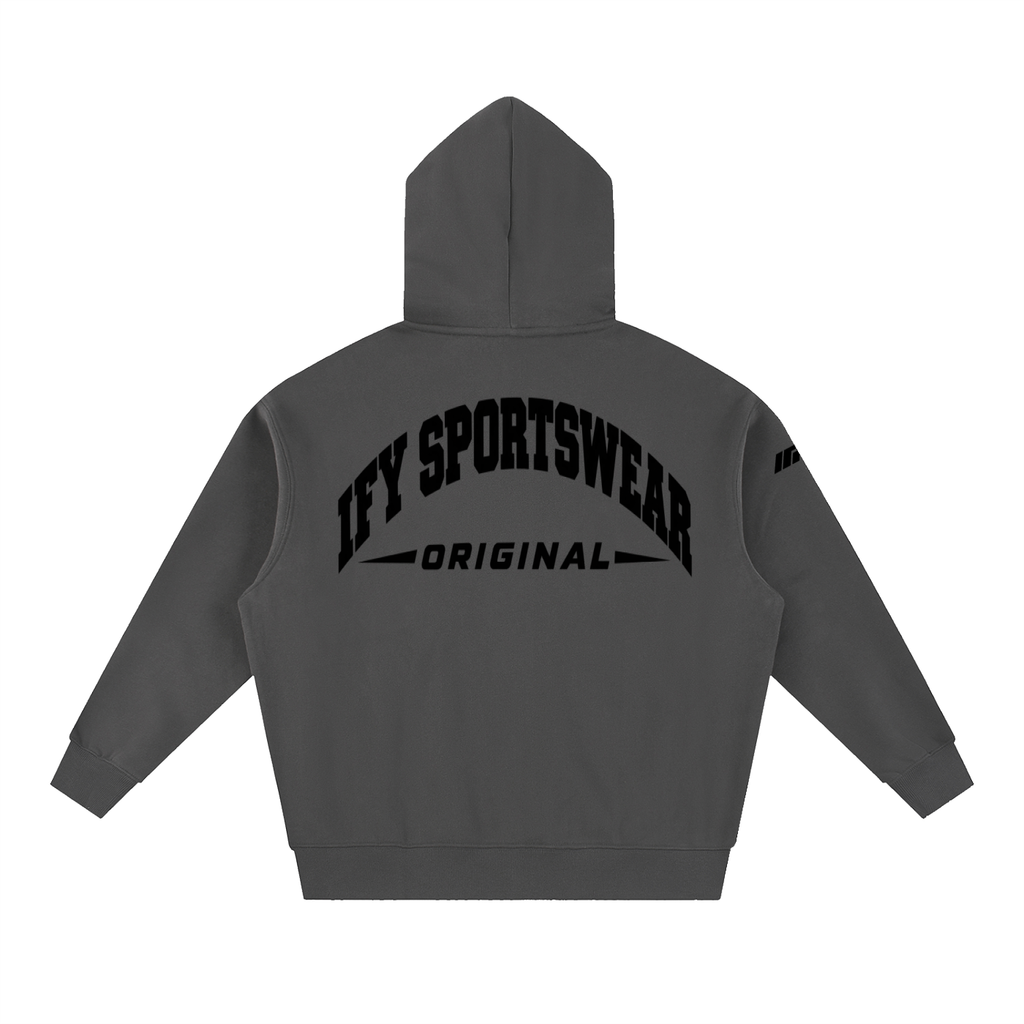 Oversized Boxy-Fit Fleece Hoodie
