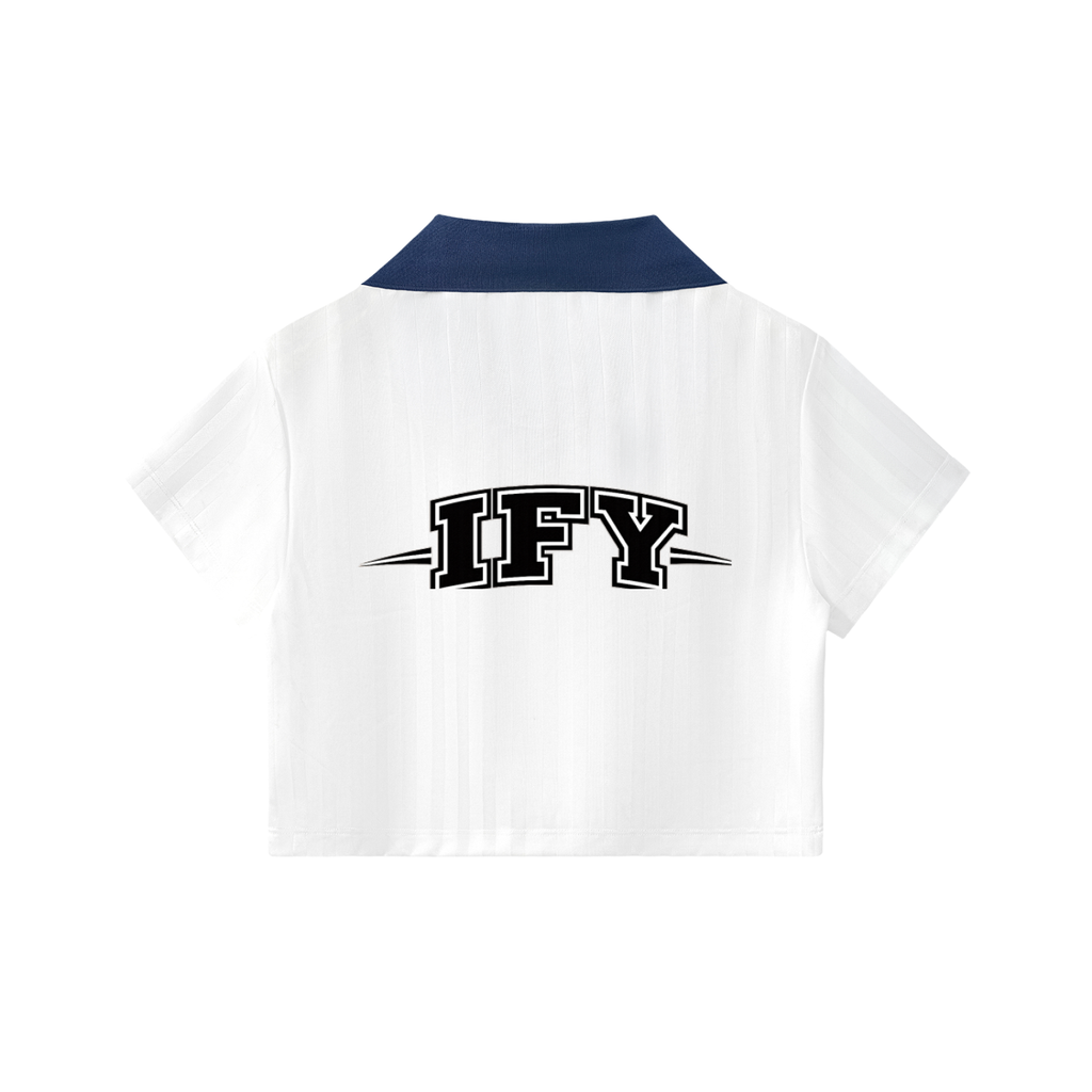 Elevate Your Style with Our Cropped Jersey with Contrast Collar