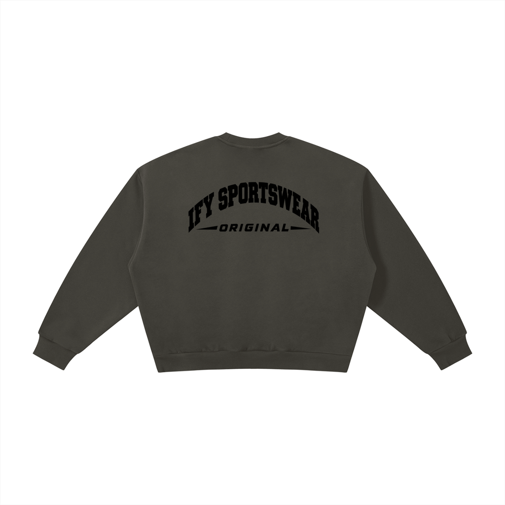 Boxy Fleece Crew-Neck Sweatshirt