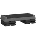 SPORTNOW Adjustable Fitness Stepper, With Non-Slip Surface, For Home, Gym, Office Workout, Grey