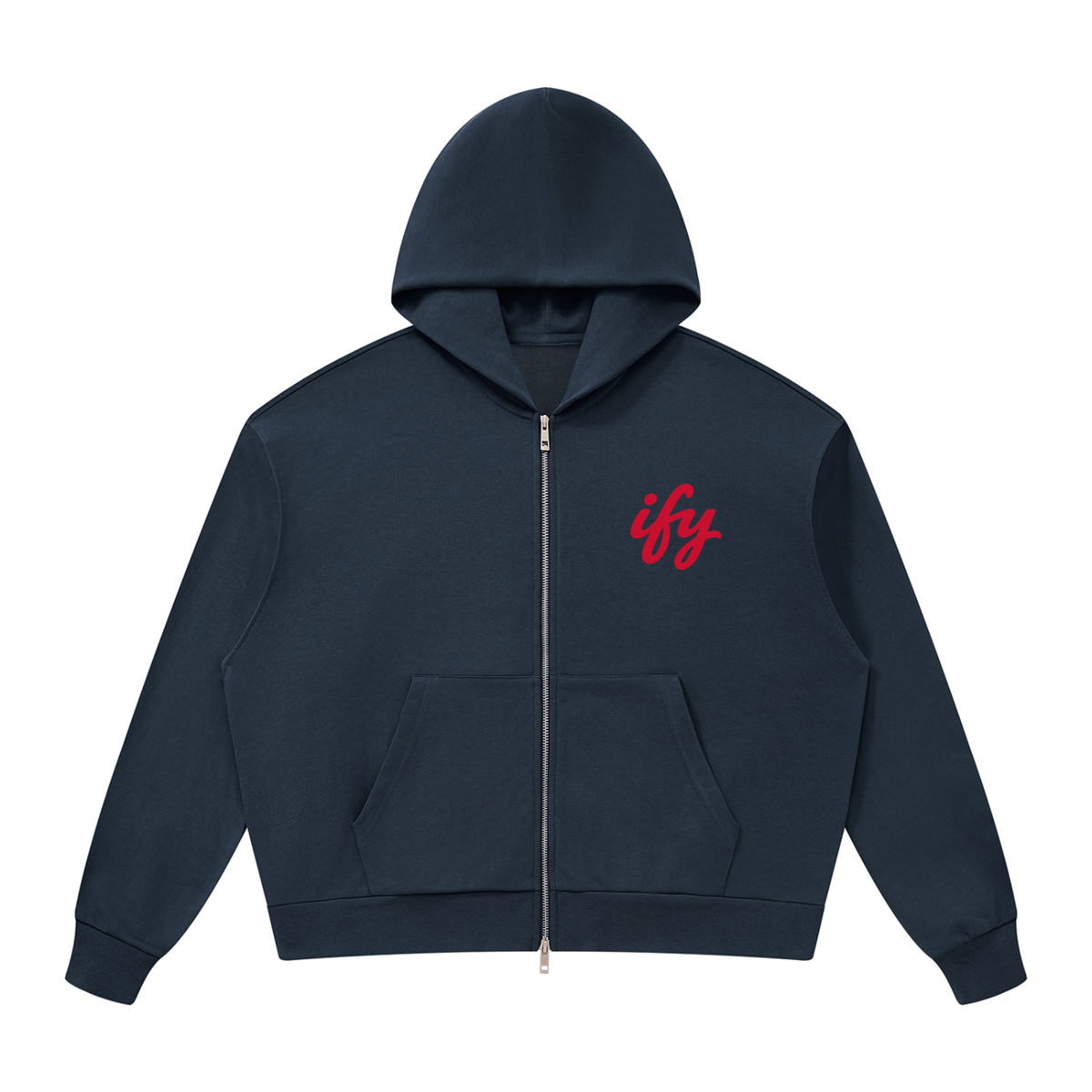 Unisex Drop Shoulder Full Zip Hoodie