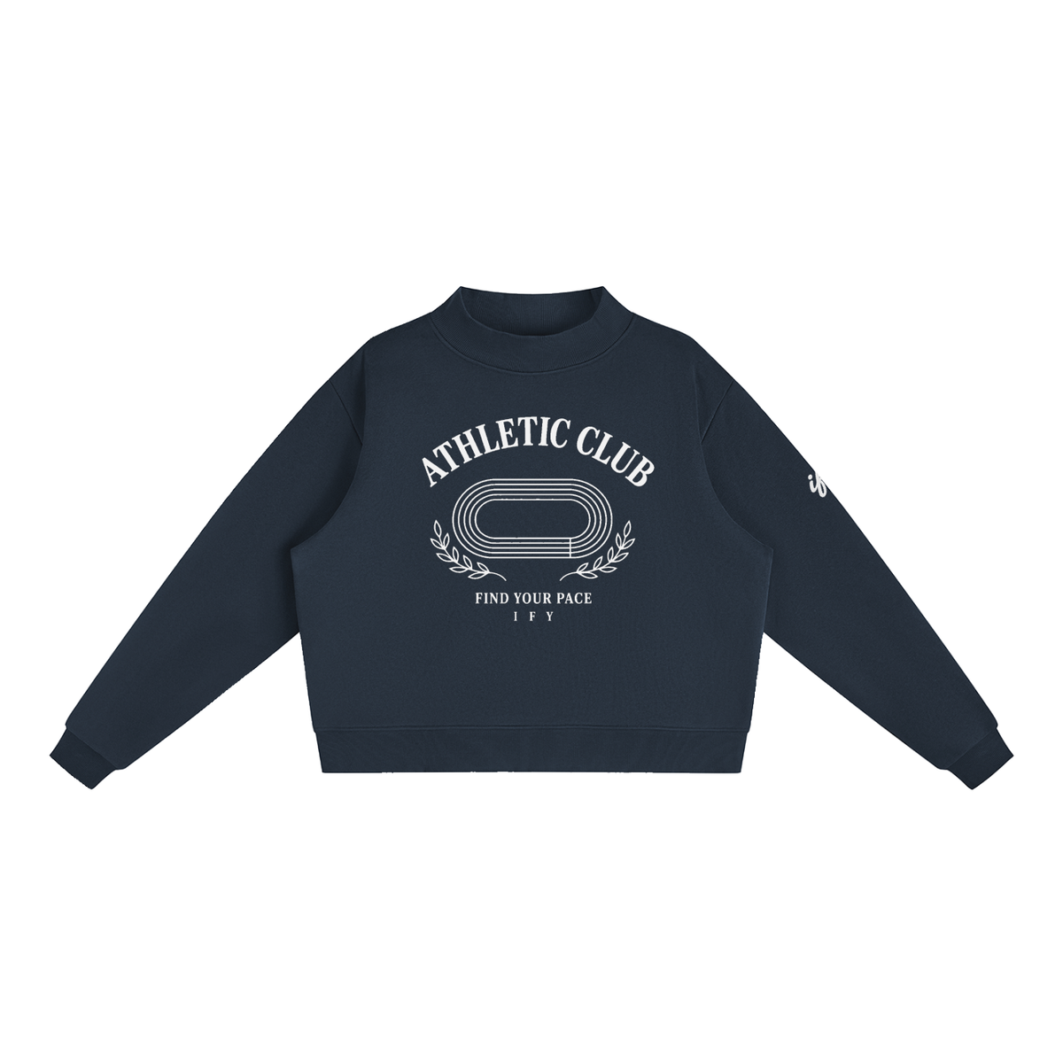 Oversized Mock-Neck Fleece Sweatshirt