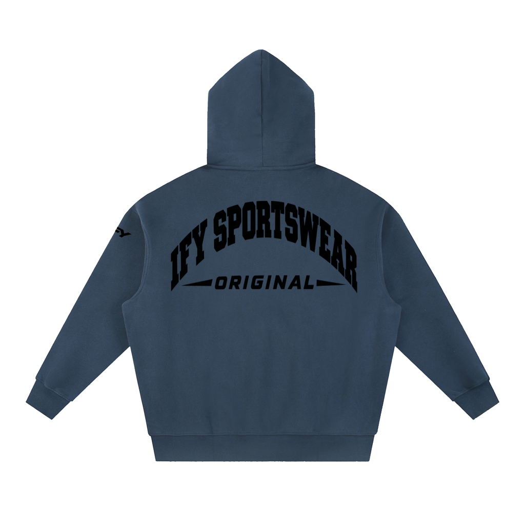 Oversized Boxy-Fit Fleece Hoodie