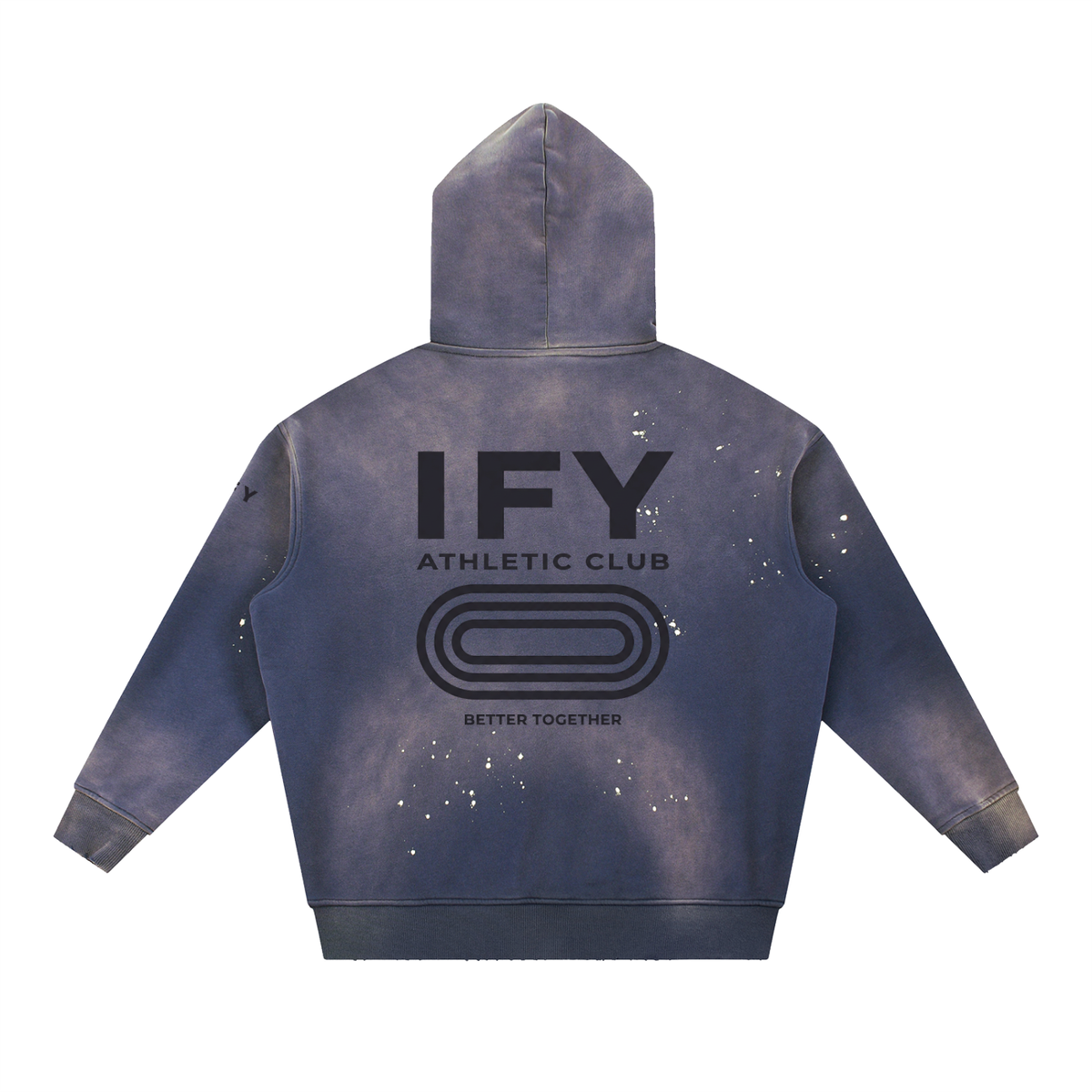 Vintage Washed Frayed Fleece Hoodie