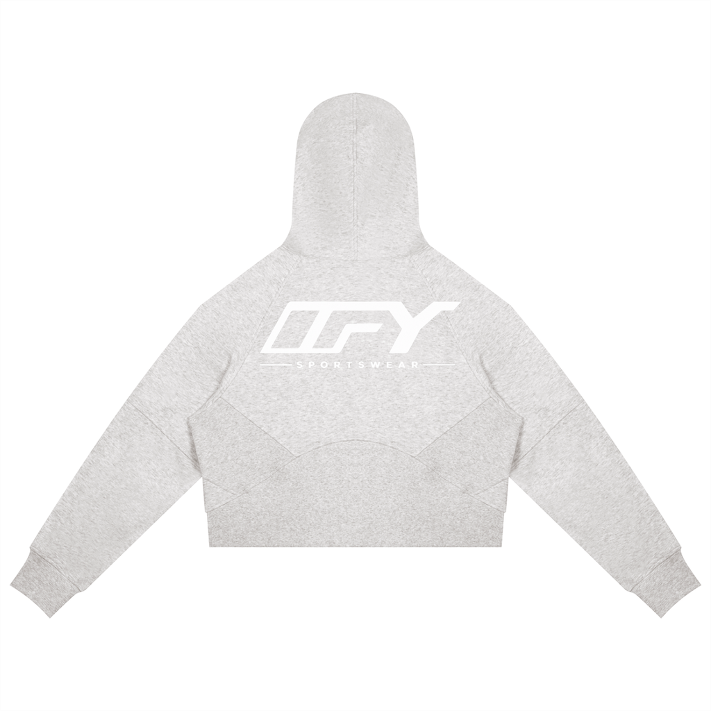 Cropped Zip-Through Hoodie