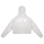 Cropped Zip-Through Hoodie