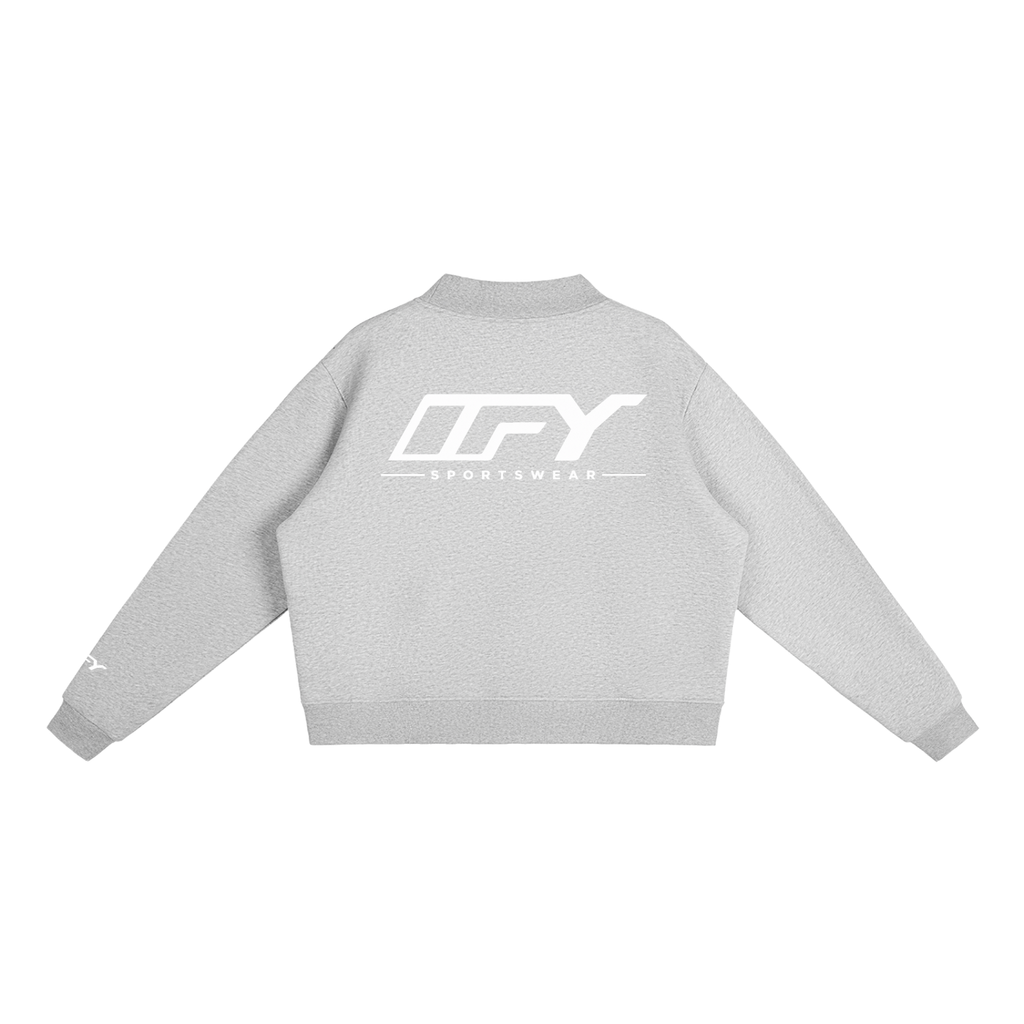 Essential Fleece Mock-Neck Crew Sweatshirt