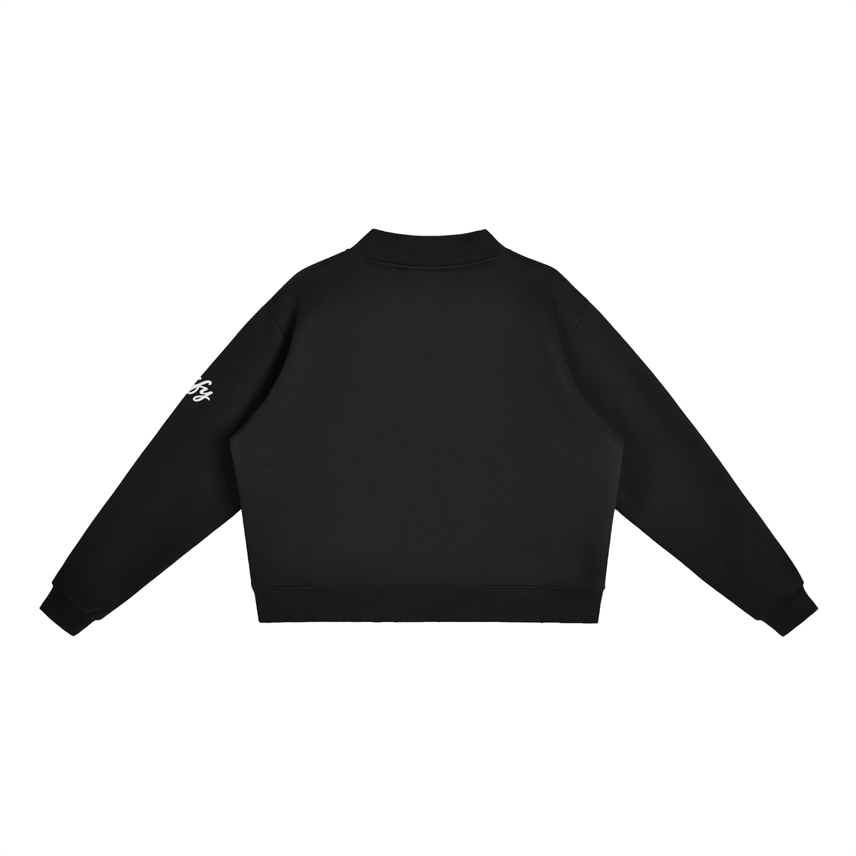 Oversized Mock-Neck Fleece Sweatshirt