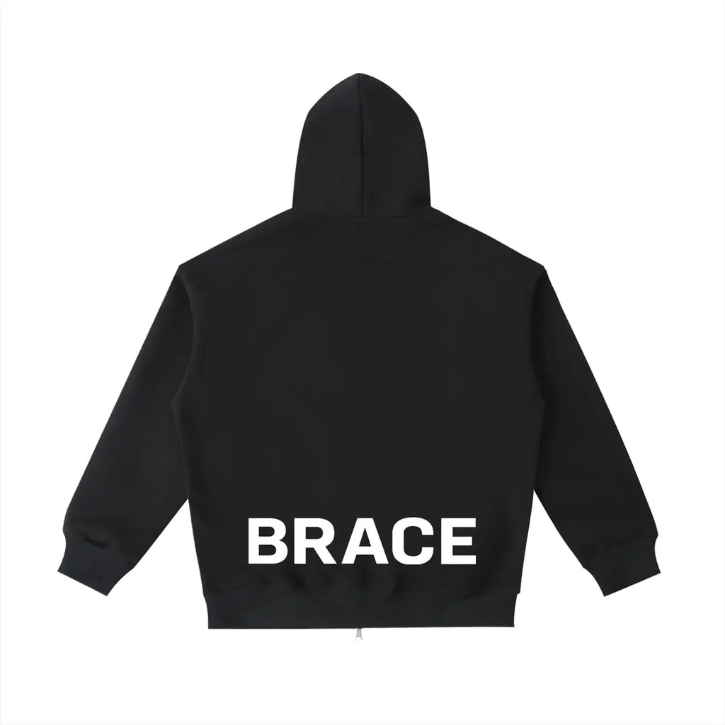 Heavyweight Pocket Hoodie - Essential Fleece Gym Hoodie | BRACE