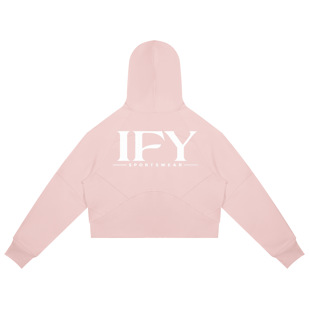 Cropped Zip-Through Hoodie