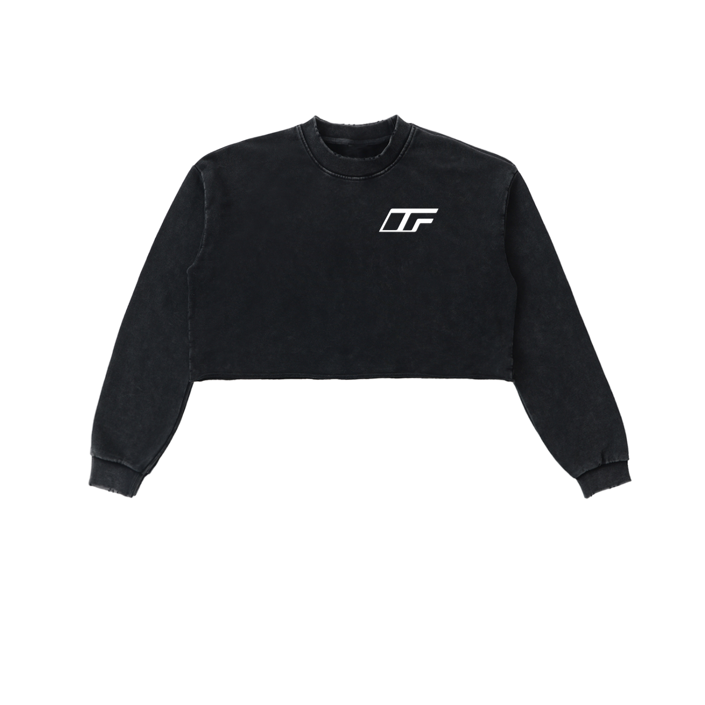 Chic Snow Washed Cropped Sweatshirt for Women - Effortless Style Meets Comfort