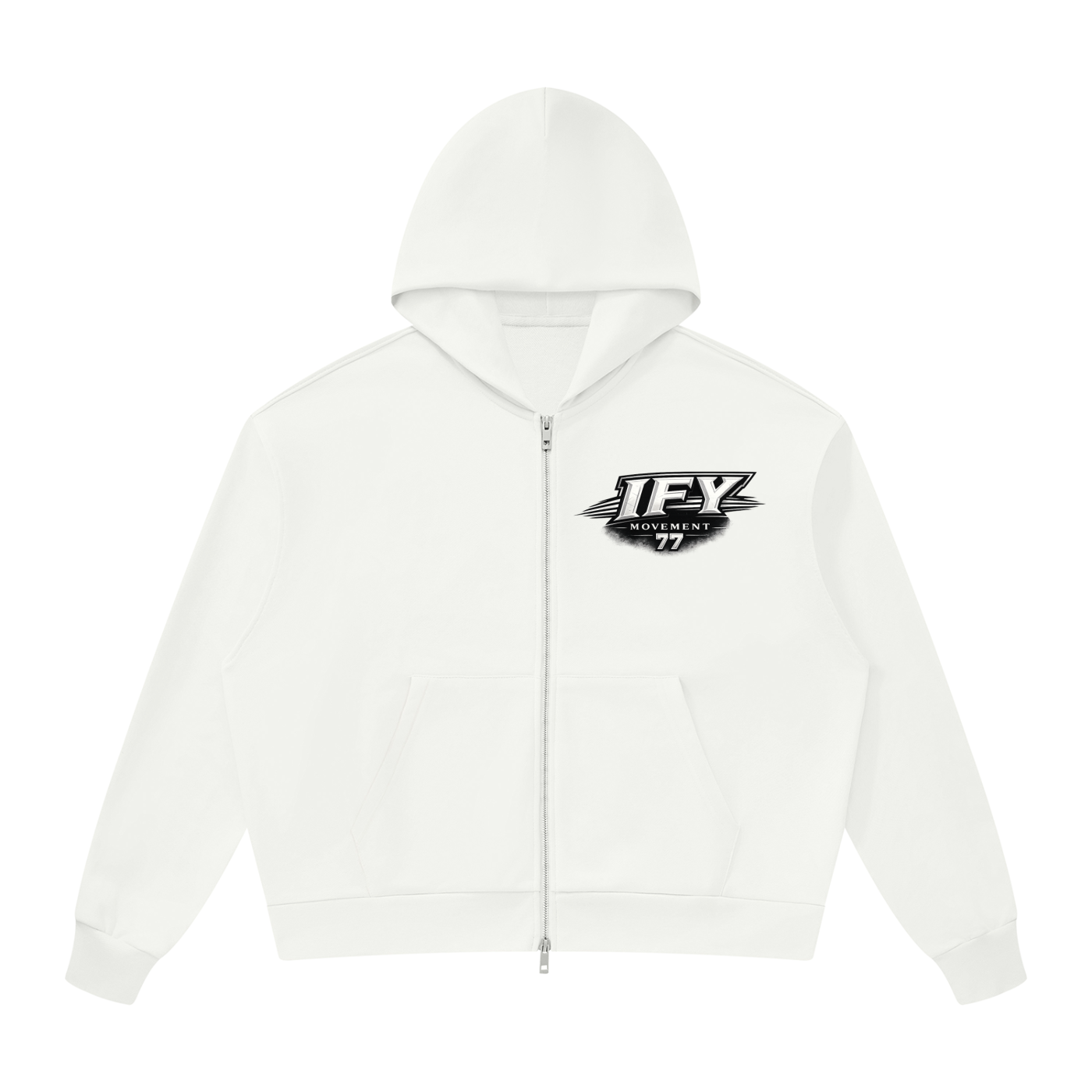 Unisex Drop Shoulder Full Zip Hoodie - Comfort Meets Style for Every Occasion