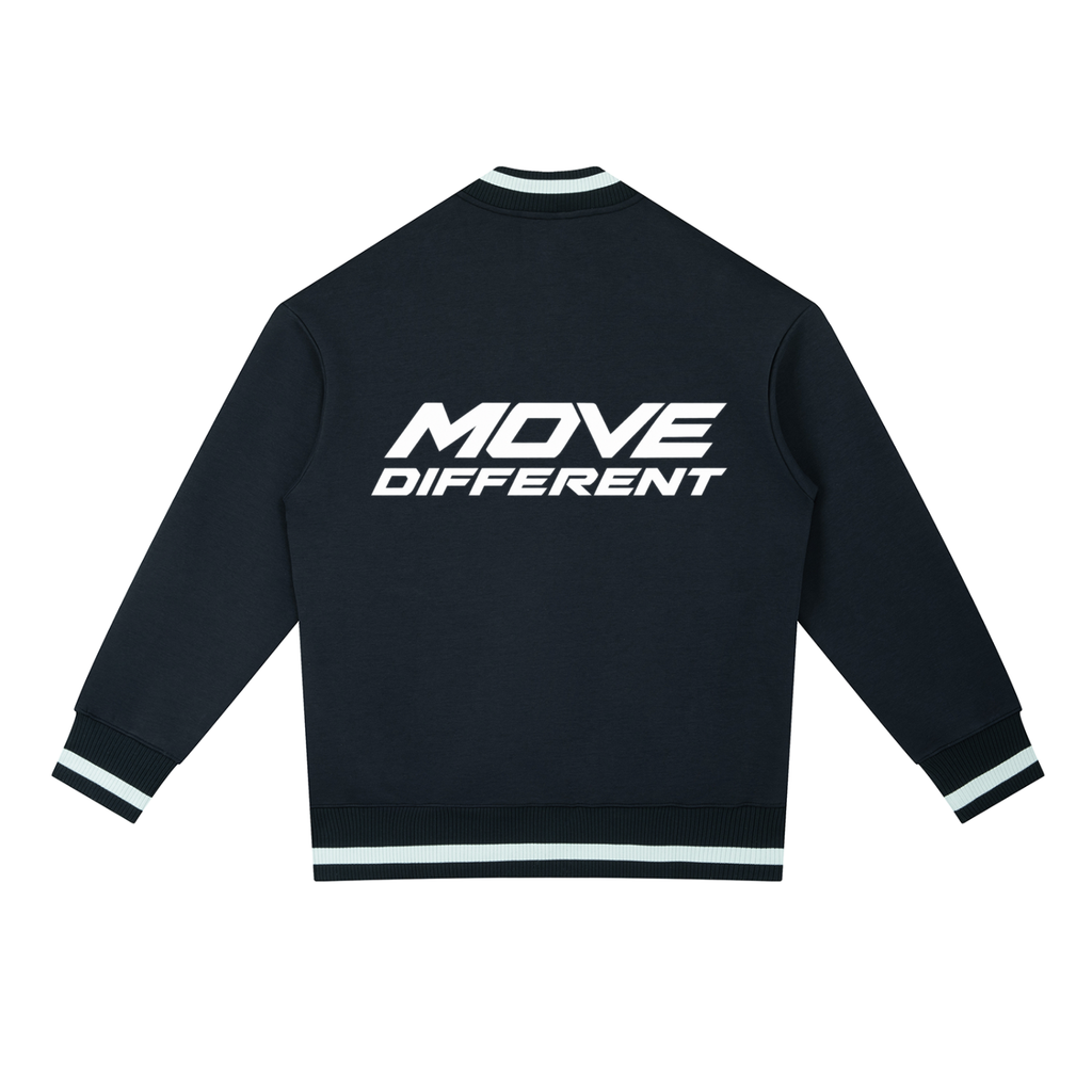 Contrast Piping Zip Bomber Jacket