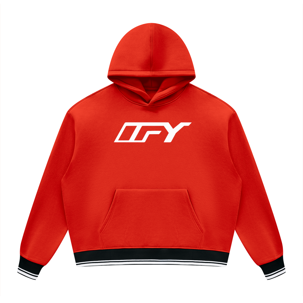 Unisex Oversized Color Block Fleece Hoodie