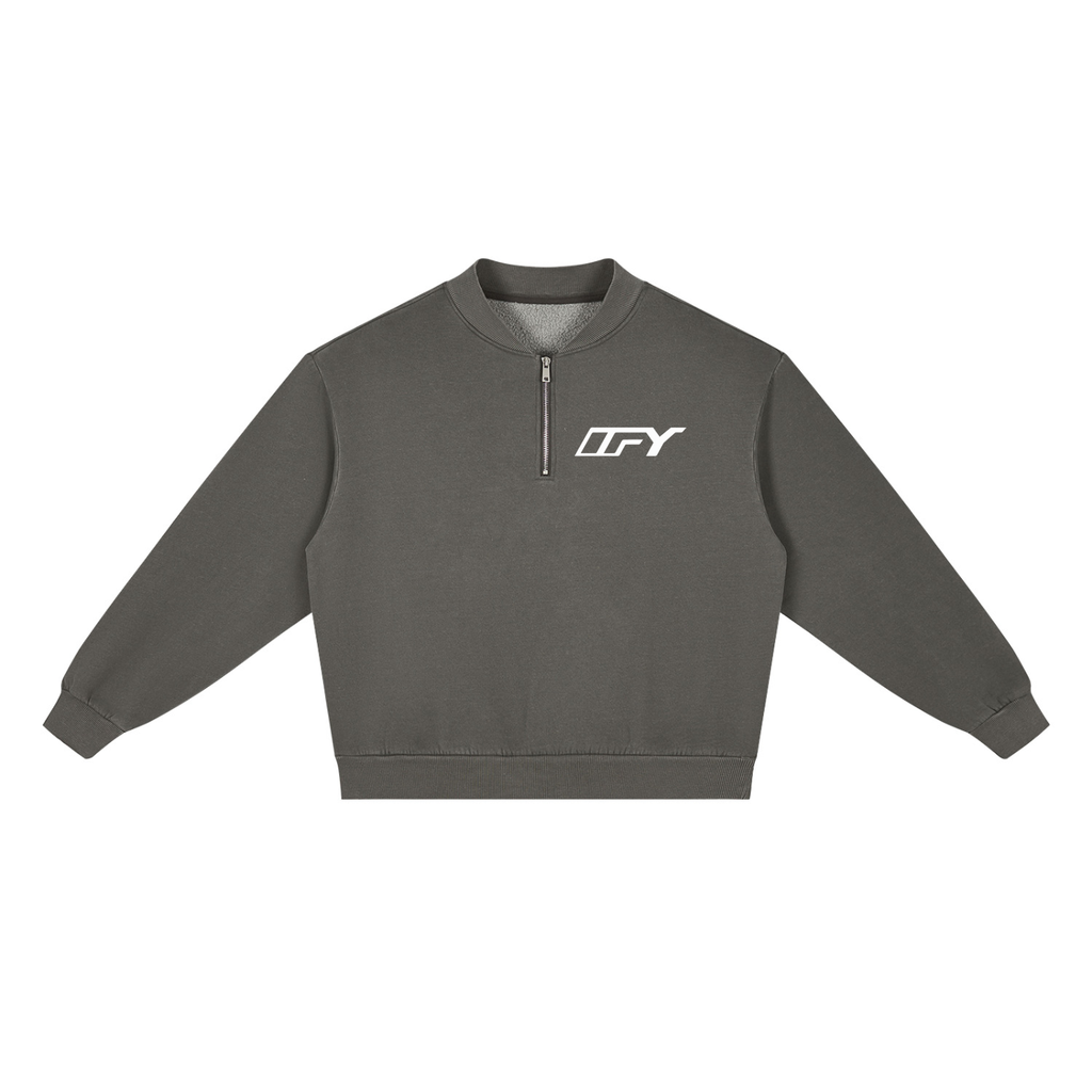 Unisex Vintage Wash Fleece Quarter Zip Sweatshirt