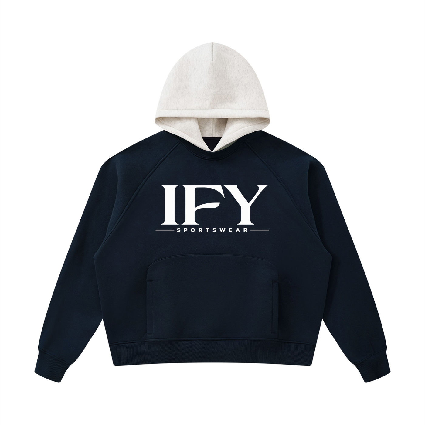 Unisex Fleece Raglan Color Block Hoodie