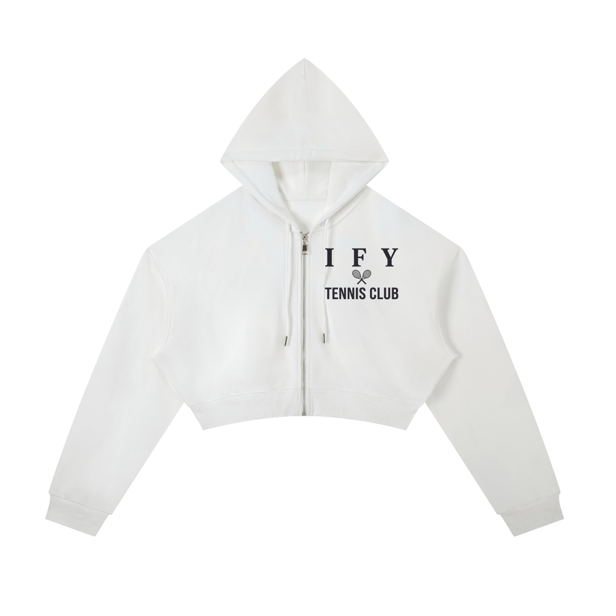 Cropped Zip-Up Hoodie