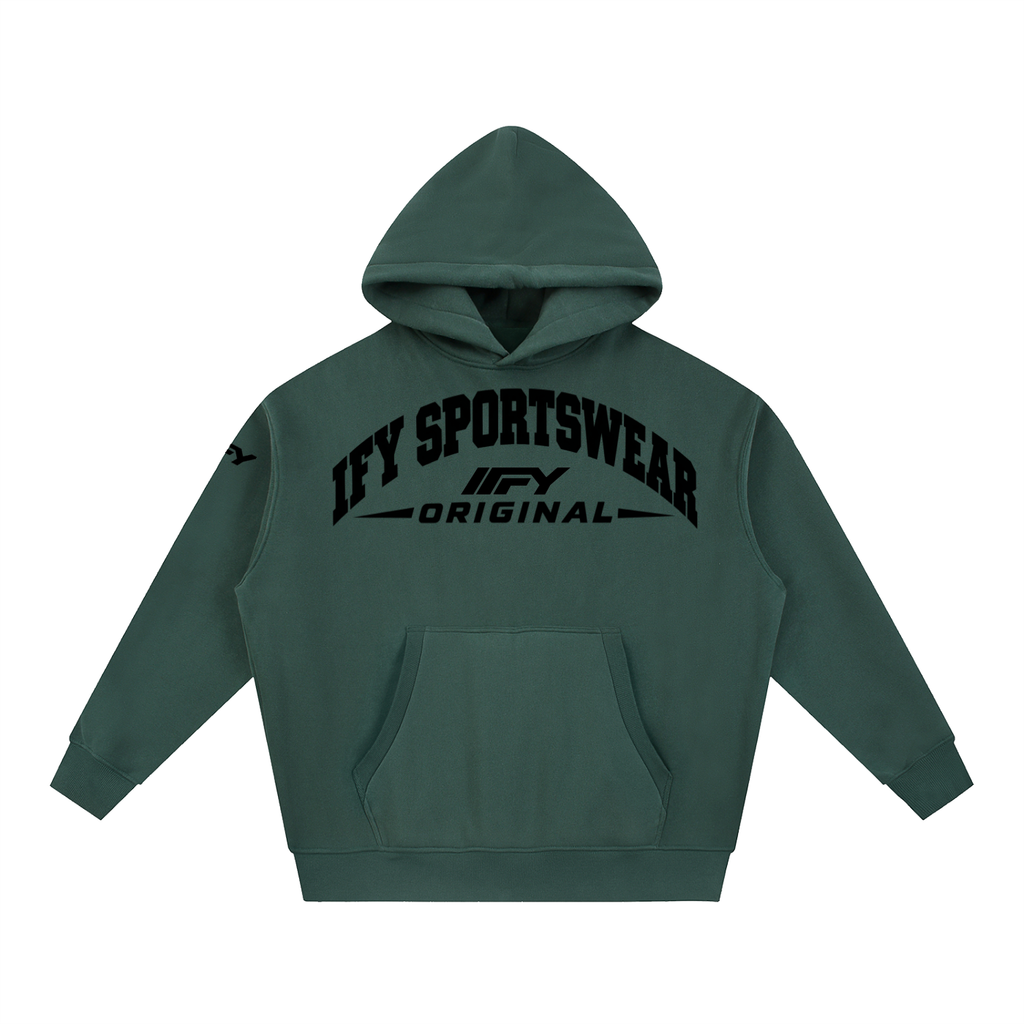 Oversized Boxy-Fit Fleece Hoodie
