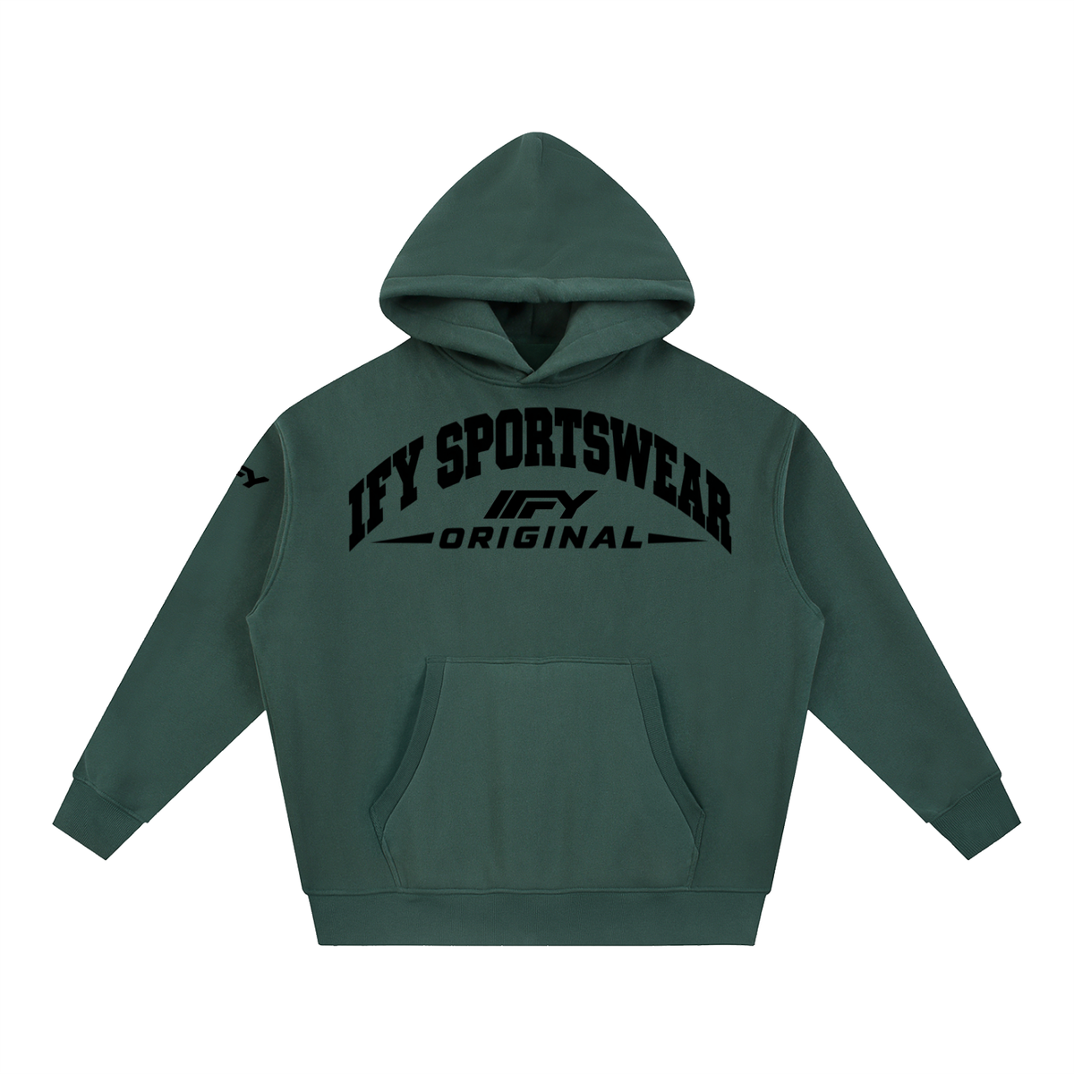 Oversized Boxy-Fit Fleece Hoodie