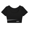 Women's Panelled Crop Yoga T-Shirt