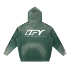 Vintage Washed Frayed Fleece Hoodie - Your Go-To Cozy Essential