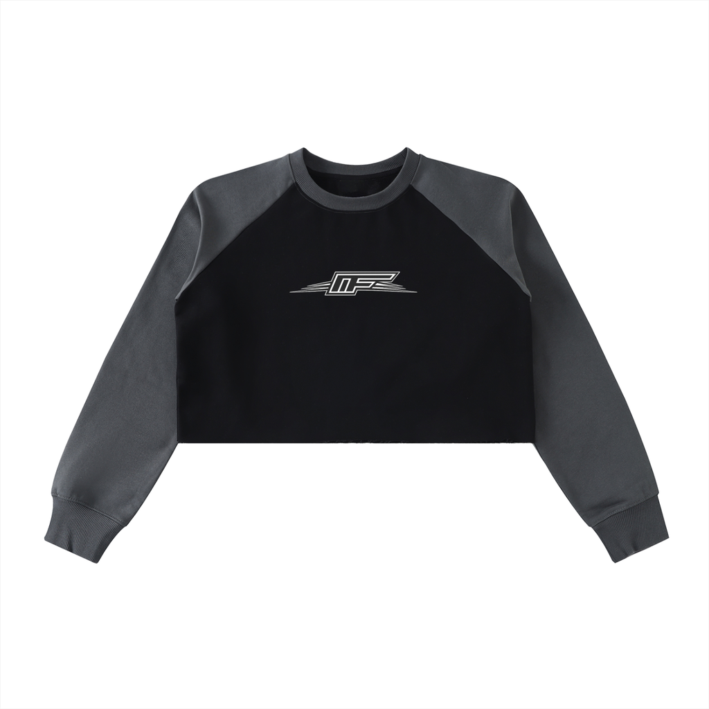 Elevate Your Style with Our Color-Block Crop Sweatshirt
