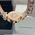 Emporio Armani AR11145 Gianni T-Bar Women's Rose Gold Watch
