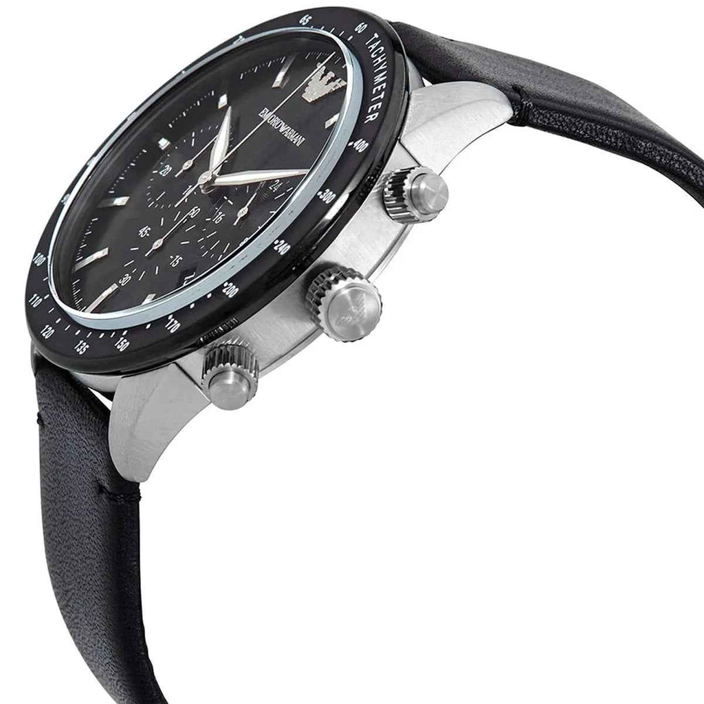 Emporio Armani AR11243 Mario Men's Silver & Black Watch