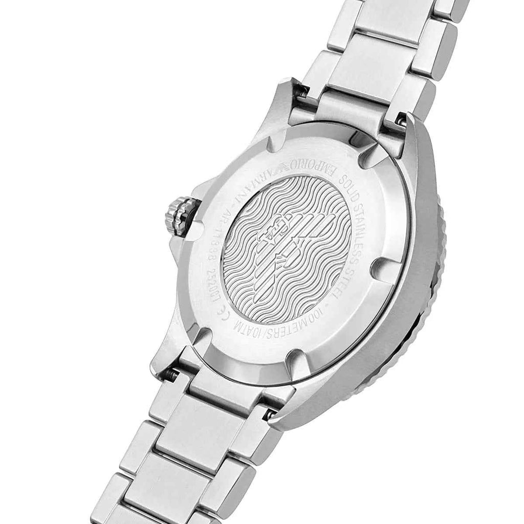 Emporio Armani AR11338 Men's Diver Style Silver & Green Watch