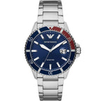 Emporio Armani AR11339 Men's Diver Style Silver & Blue Watch
