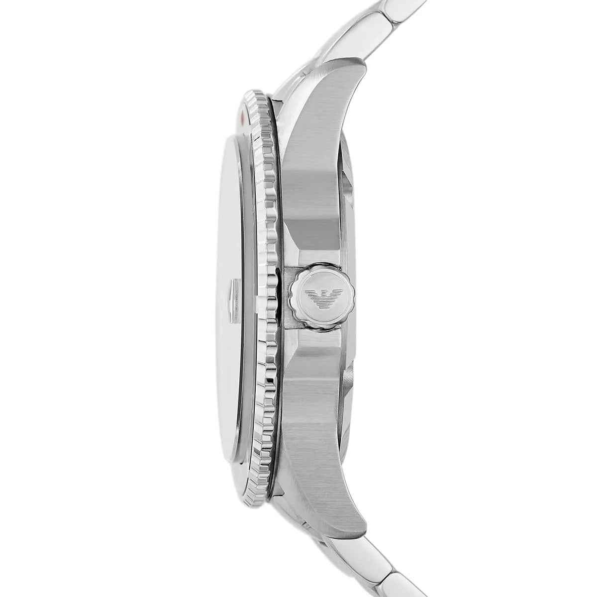 Emporio Armani AR11339 Men's Diver Style Silver & Blue Watch