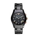 Emporio Armani AR1410 Valente Ceramic Men's Black & Rose Gold Watch