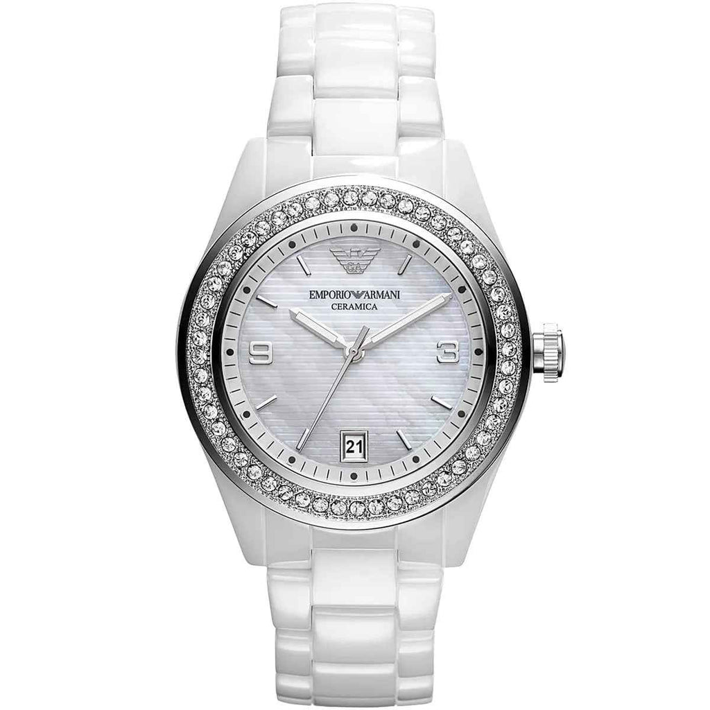 Emporio Armani AR1426 Ceramica Women's White Watch