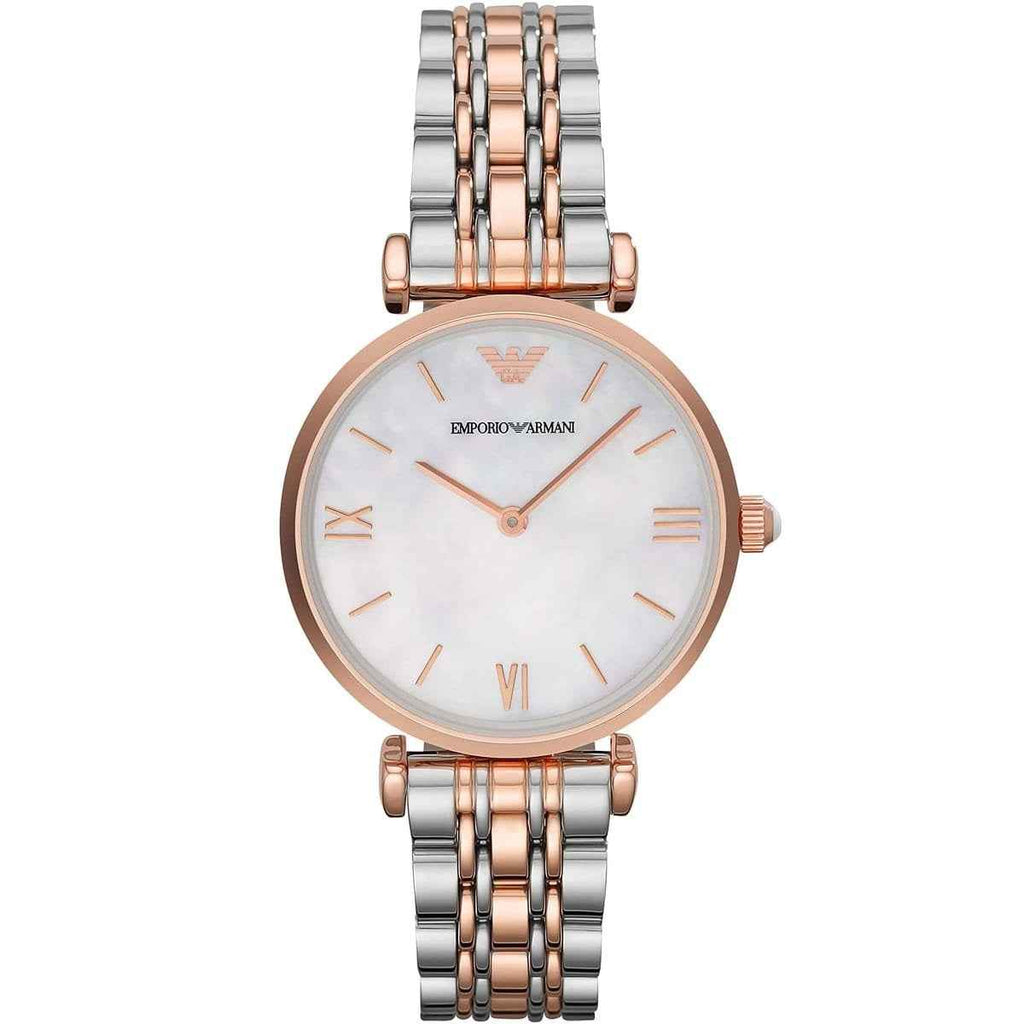Emporio Armani AR1683 Gianni T-Bar Women's Two-Tone Watch