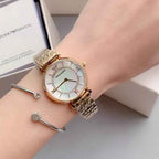 Emporio Armani AR1907 Gianni T-Bar Women's Gold Watch