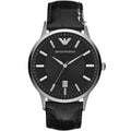 Emporio Armani AR2411 Renato Men's Black Leather Watch