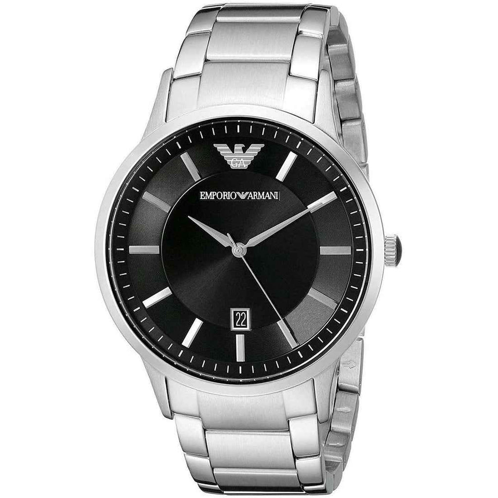 Emporio Armani AR2457 Renato Men's Silver & Black Watch