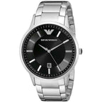 Emporio Armani AR2457 Renato Men's Silver & Black Watch