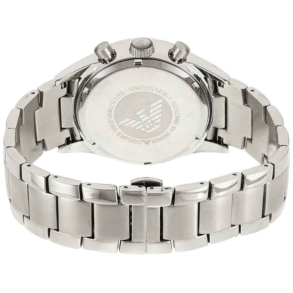 Emporio Armani AR5860 Sportivo Men's Silver & Blue Chronograph