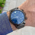 Emporio Armani AR1979 Luigi Men's Grey Mesh Watch