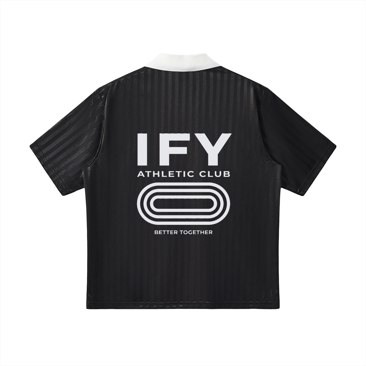 Contrast Collar Striped Soccer Jersey