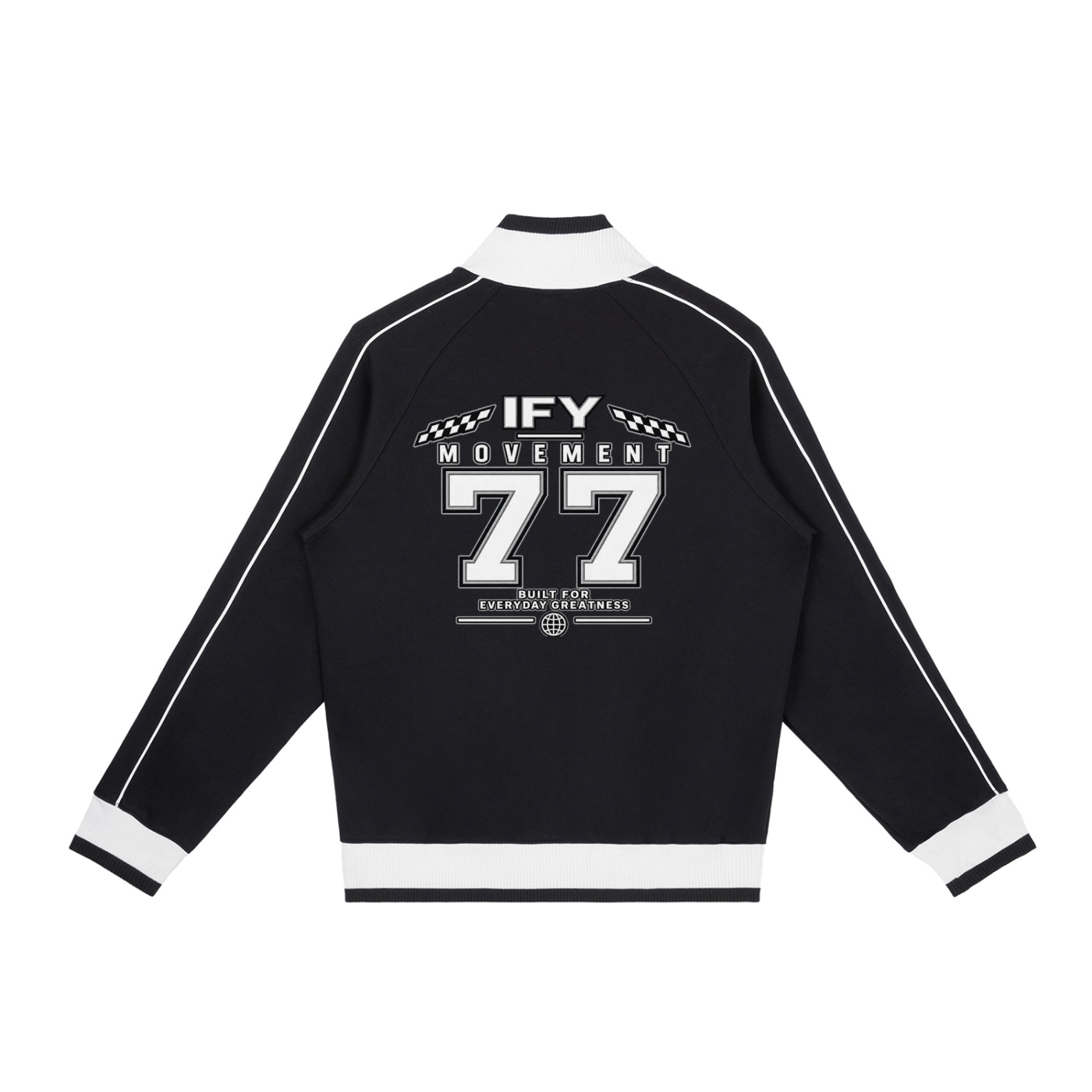 Color Block Raglan Sleeve Zip Track Jacket
