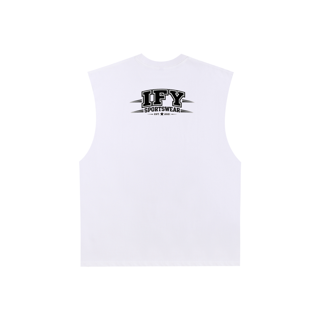 Raw Edge Cotton Tank Top